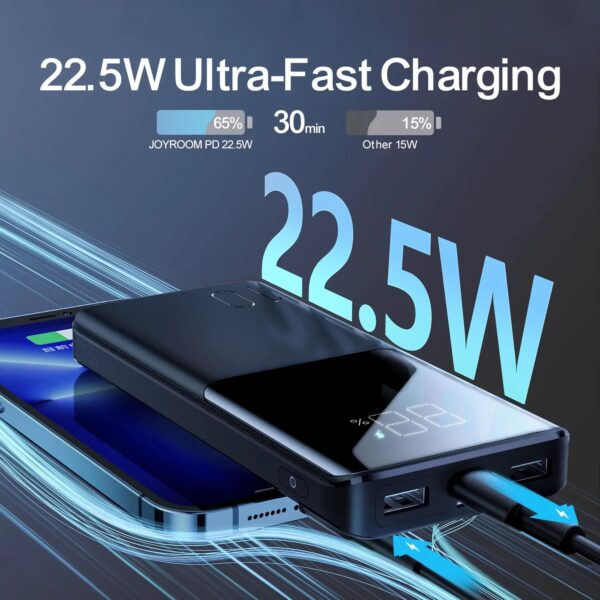 Joyroom JR-PBF15 22.5W LED Fast Charging Power Bank 10000mAh - Image 2
