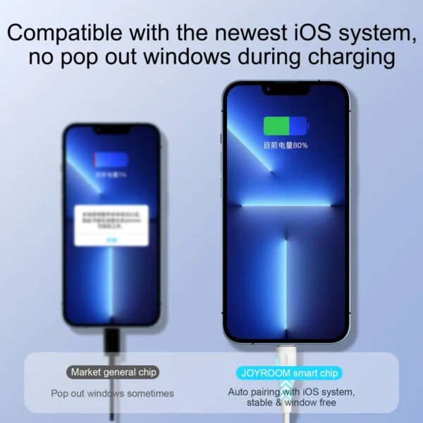 Joyroom S-1030M12 Iphone USB - 3AMP Data Cable - Black - Image 3